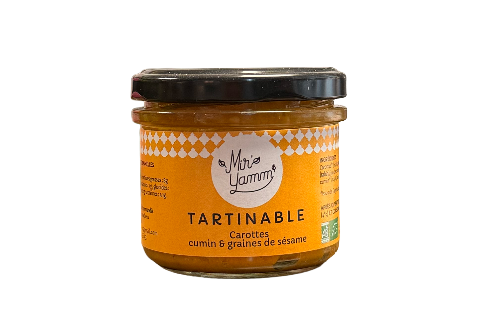 Tartinables Bio Carottes Cumin Graines de sésame 100g