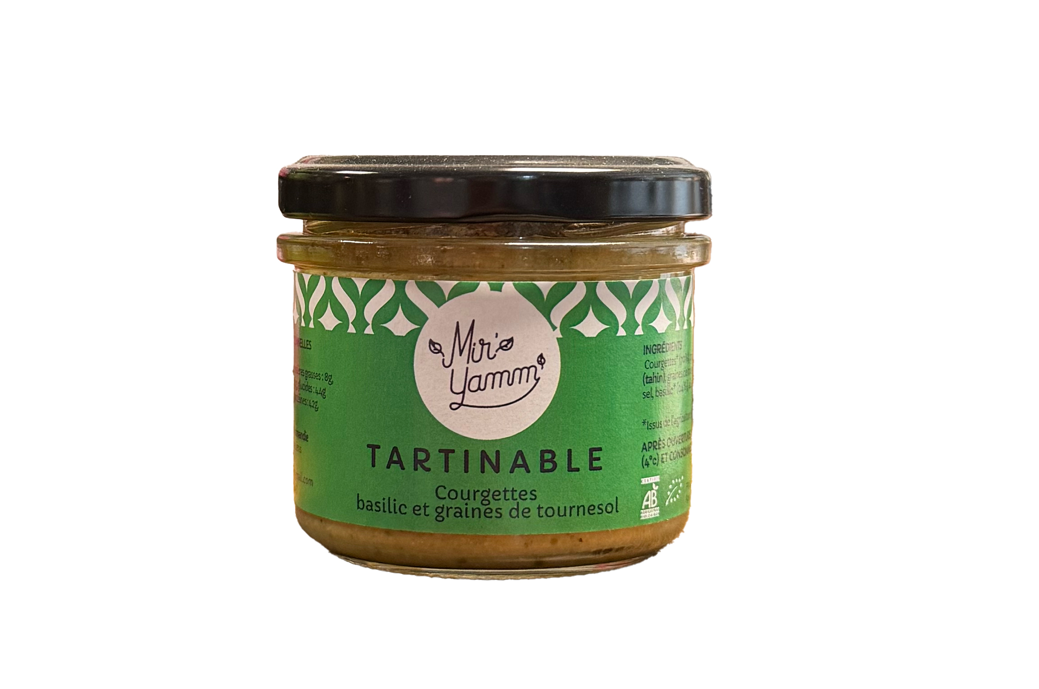 Tartinables Bio Courgettes Basilic Graines de tournesol 100g