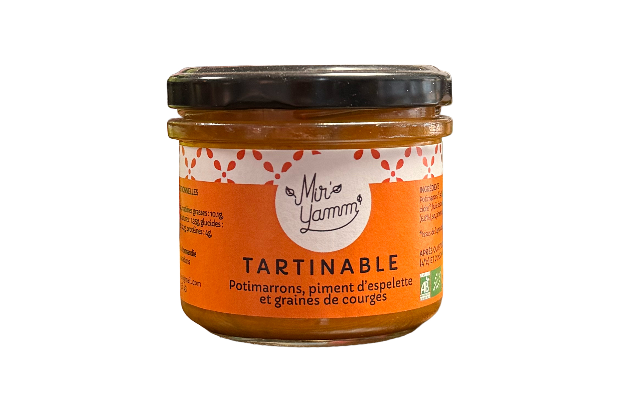 Tartinables Bio Potimarrons Piment d'espelette, Graines de courges 100g