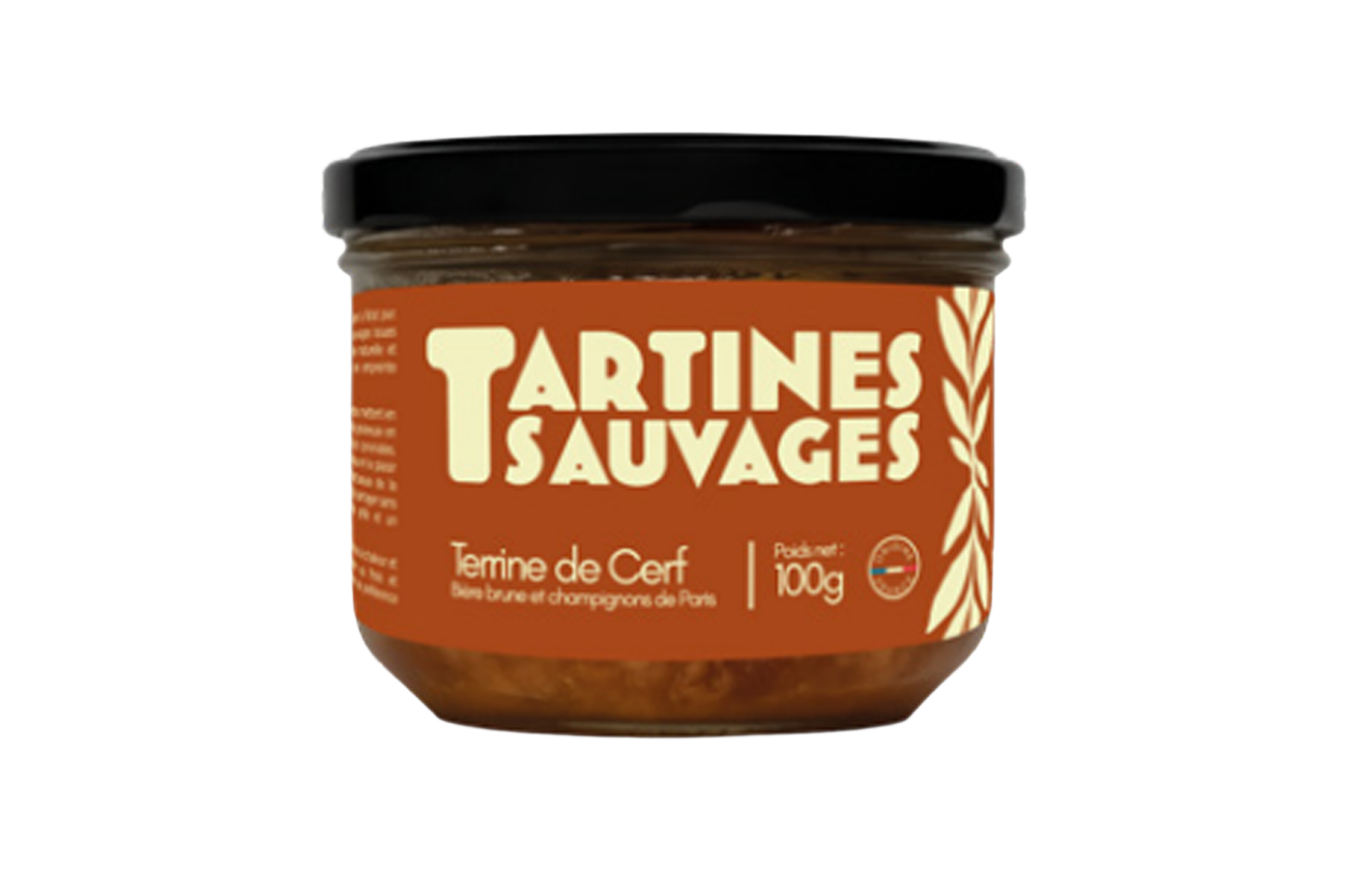 TERRINE DE CERF BIÈRE BRUNE ET CHAMPIGNONS DE PARIS 120g