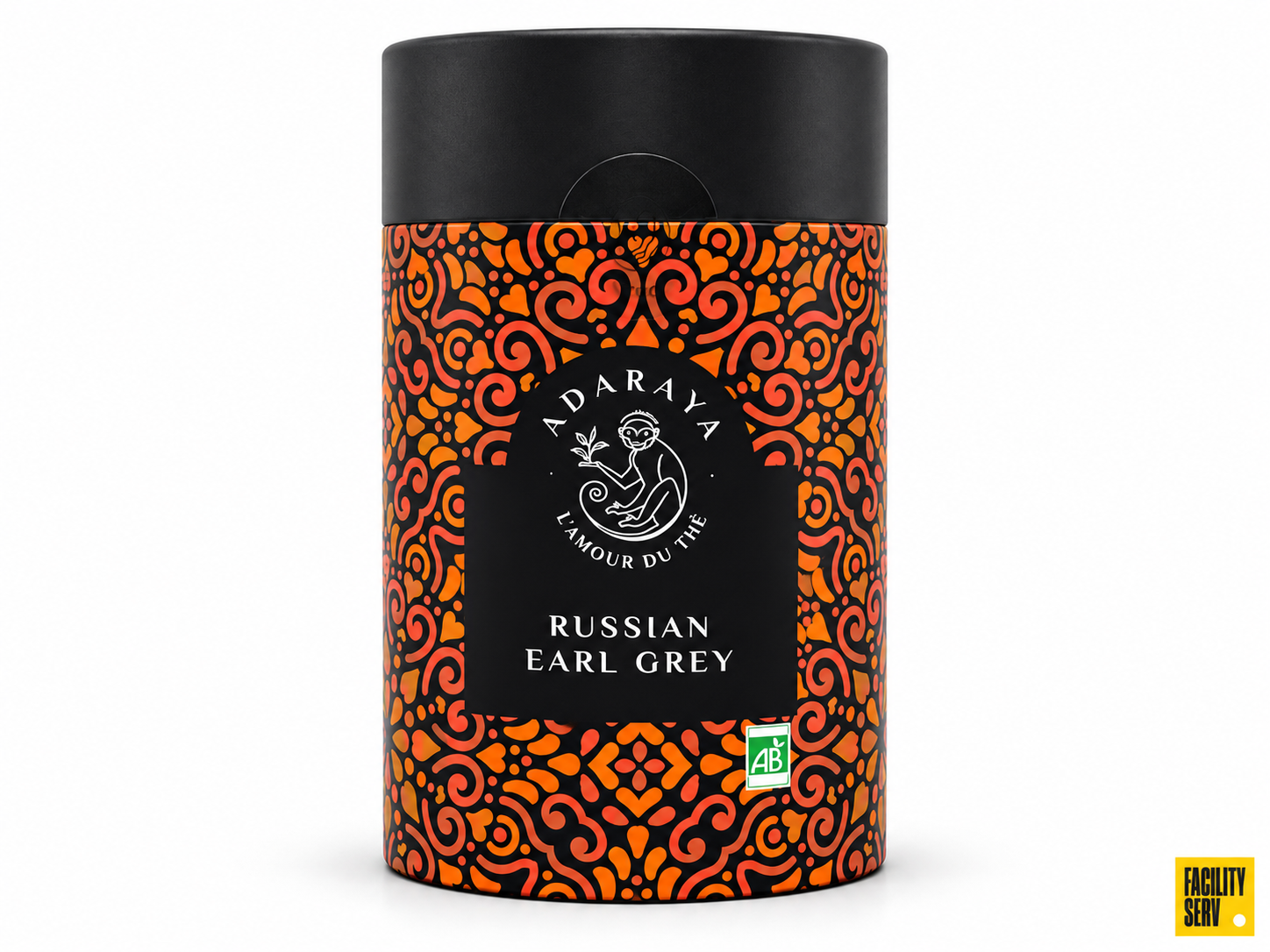 Thé noir bio Russian Earl Grey — Boîte premium 100 g — Adaraya