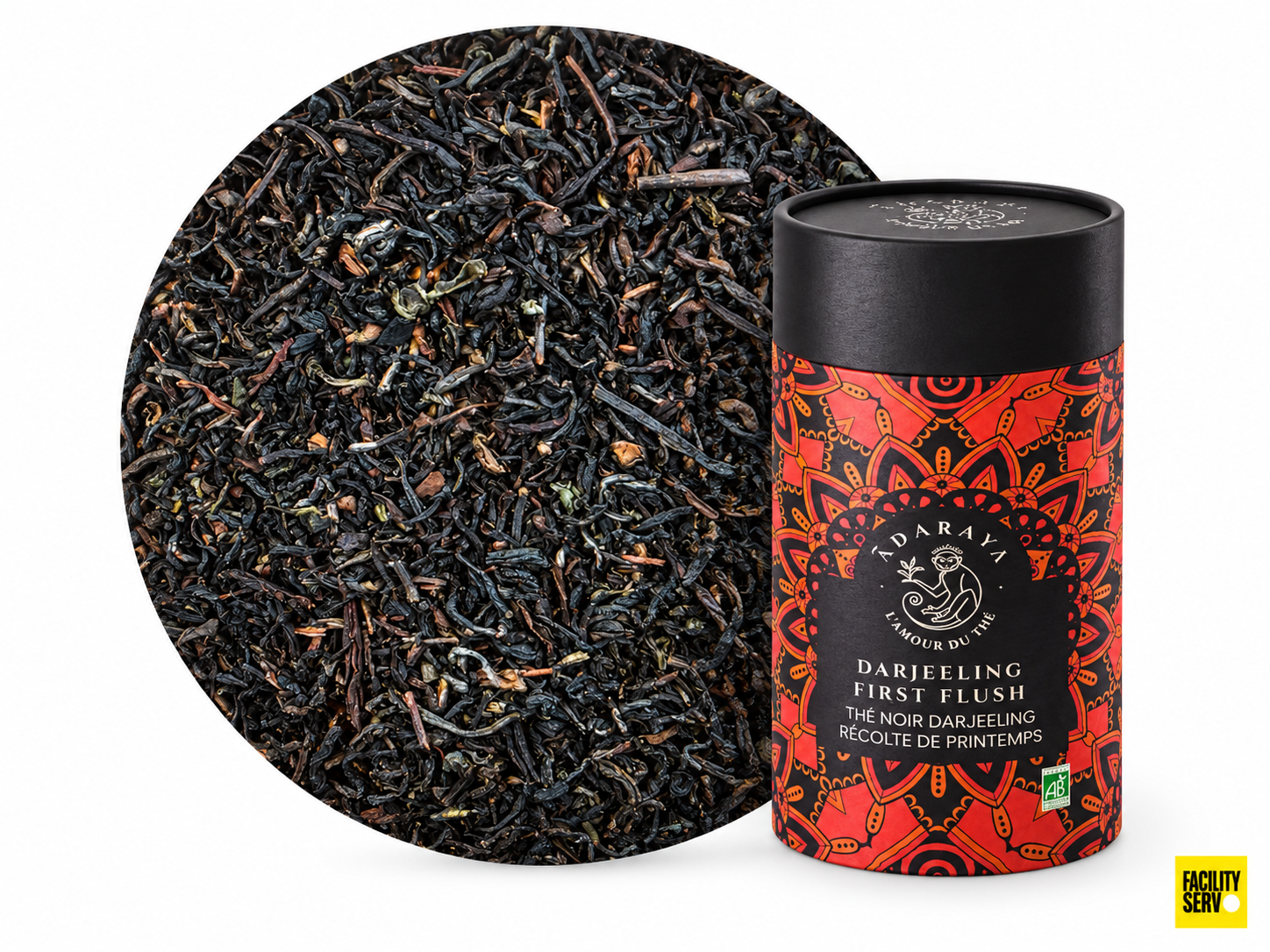 Thé noir Darjeeling First Flush bio — Boîte premium 100 g — Adaraya