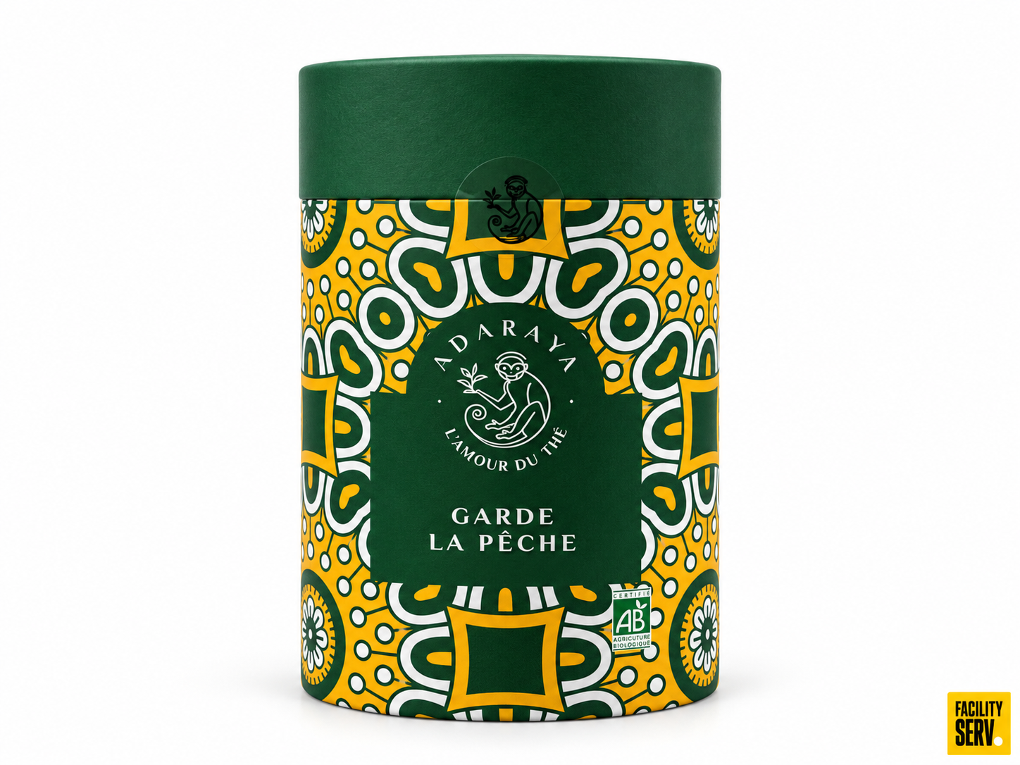 Thé vert bio Garde la Pêche — Boîte premium 100 g — Adaraya