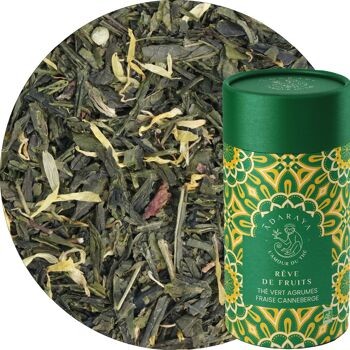 Thé vert bio Rêve de Fruits boîte premium 100g