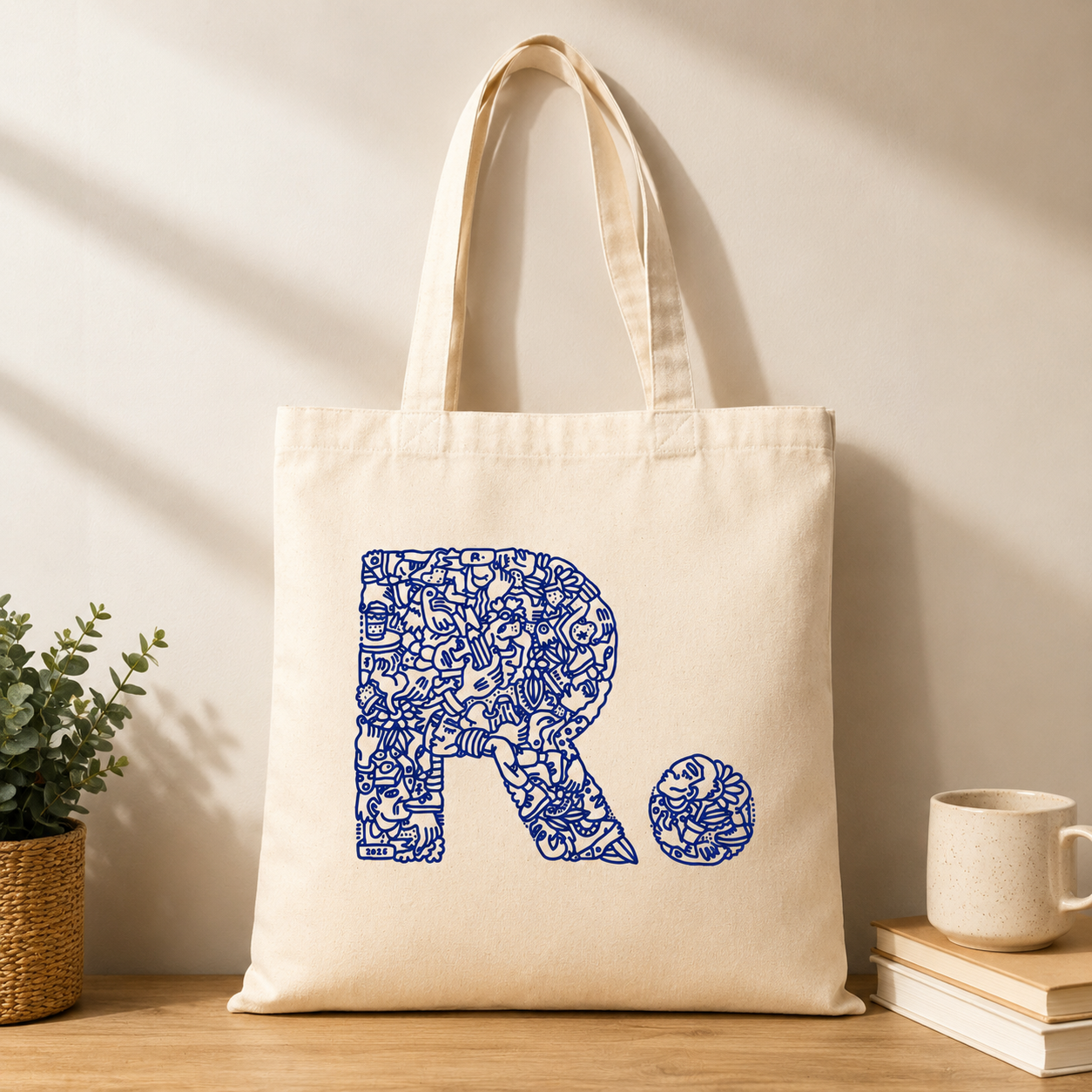 🛍️ Tote Bag en coton – Collection « R. & Semilu » Illustration graphique