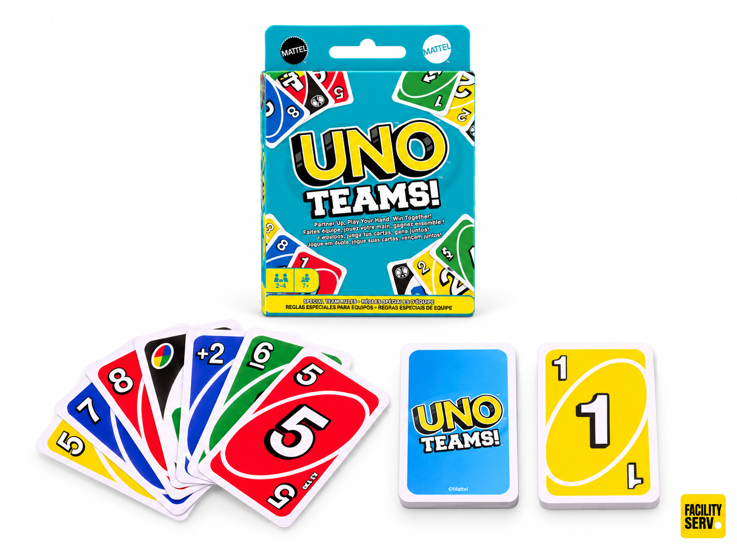 UNO Teams — Jeu de cartes en équipes — De 4 à 8 joueurs
