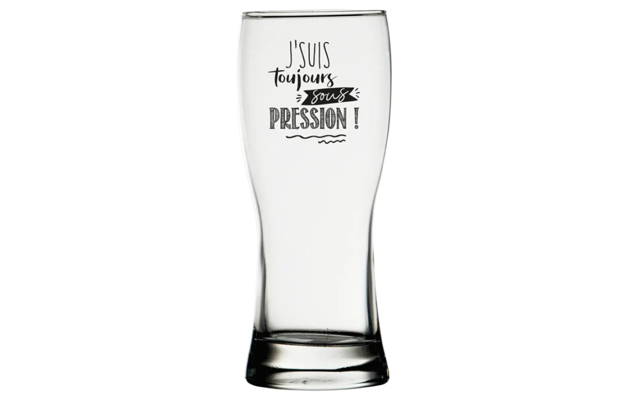 🍺😄 Verre à Bière « J'Suis Toujours Sous Pression » – 45 cl