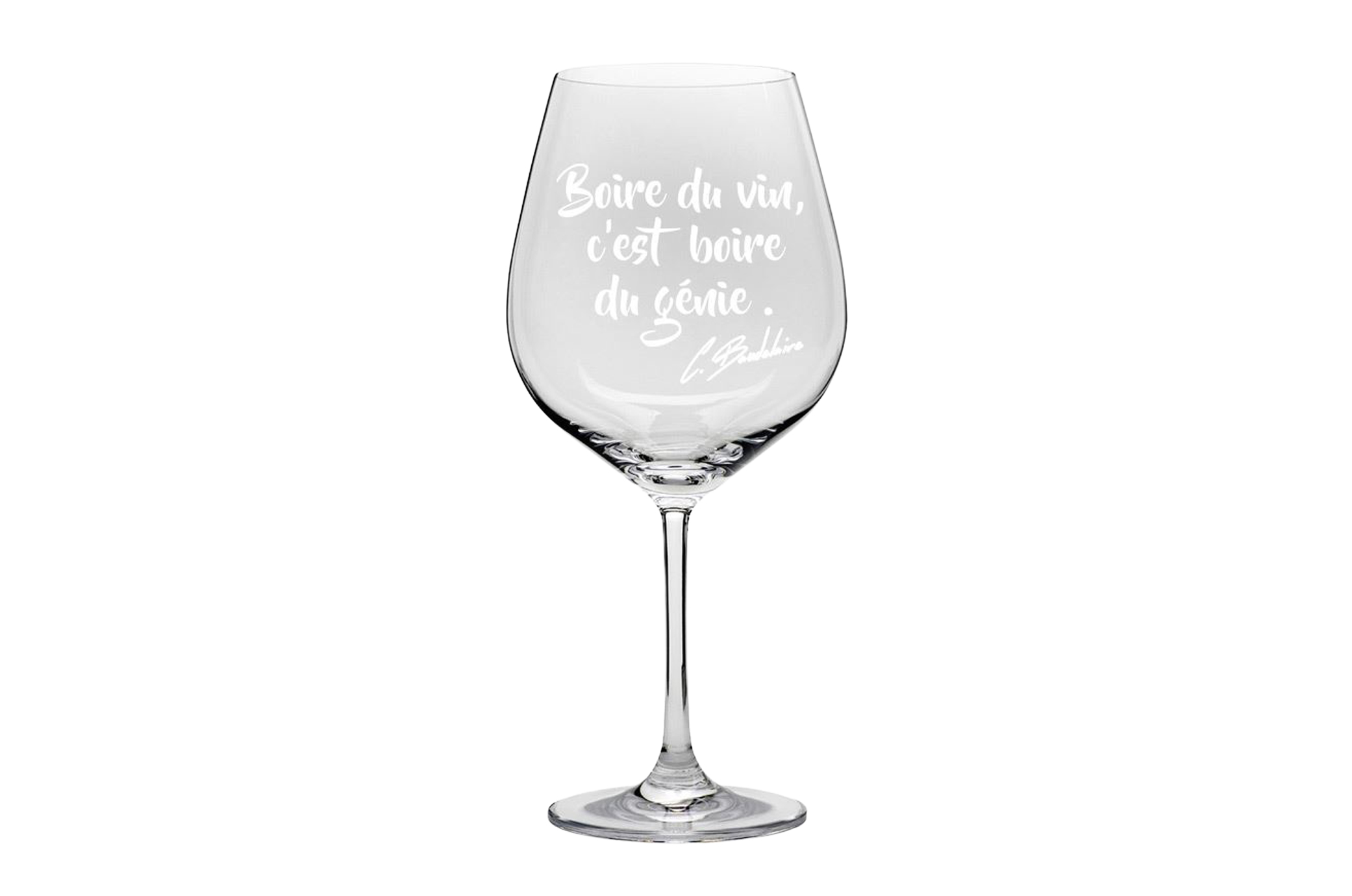 🍷📖 Verre à Vin « Boire du Vin » – Citation de Baudelaire