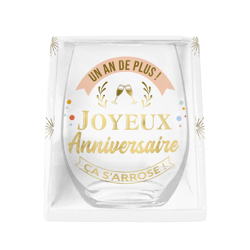 Verre « Joyeux Anniversaire – Ça s’arrose ! »