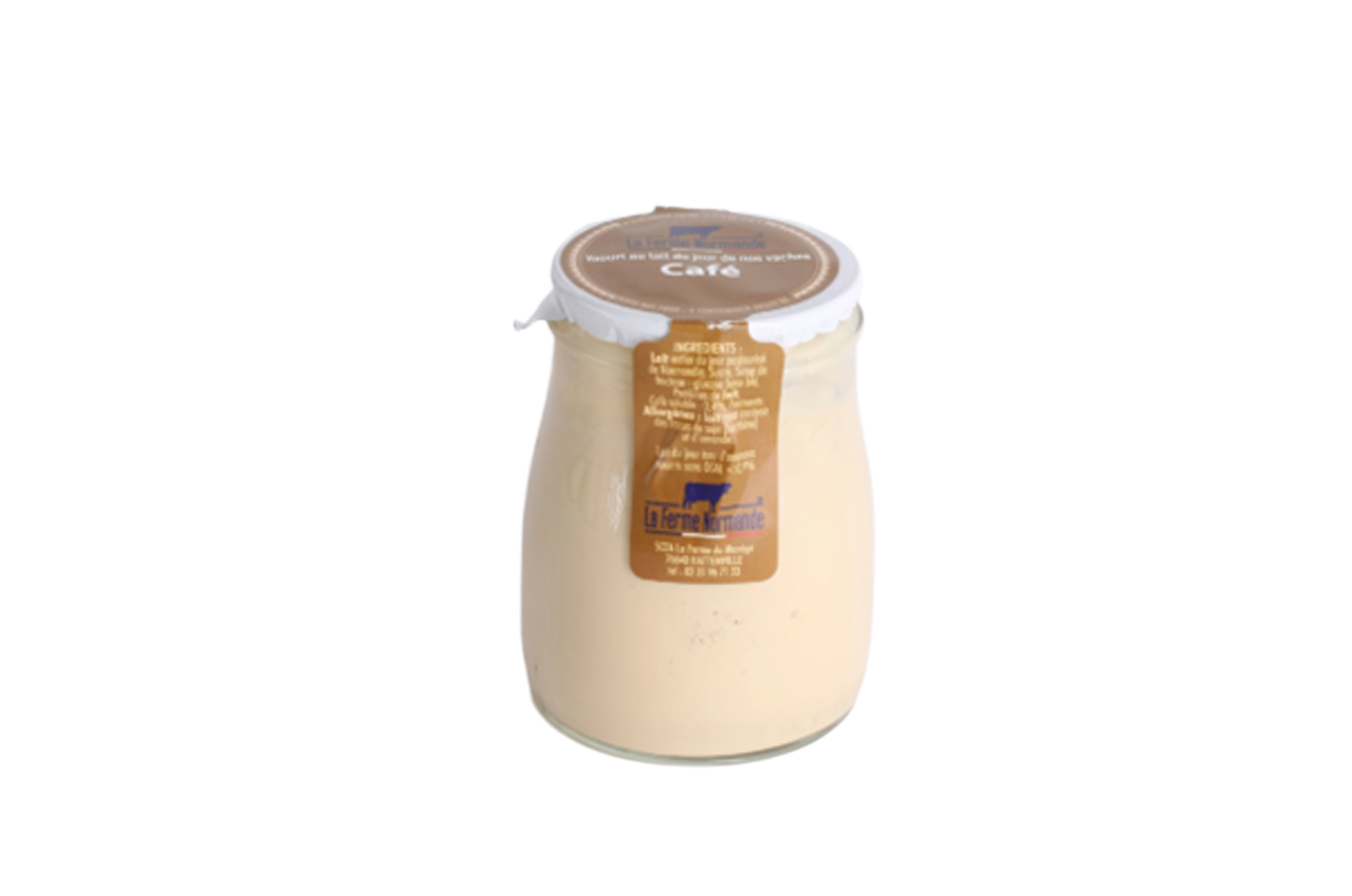 Yaourt de la ferme 180g - Café - Ferme du manège