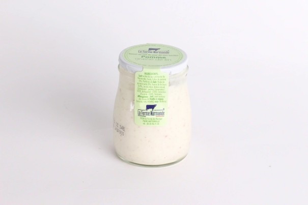 Yaourt de la Ferme 180g – Pomme & Graines de Lin – Ferme du Manège