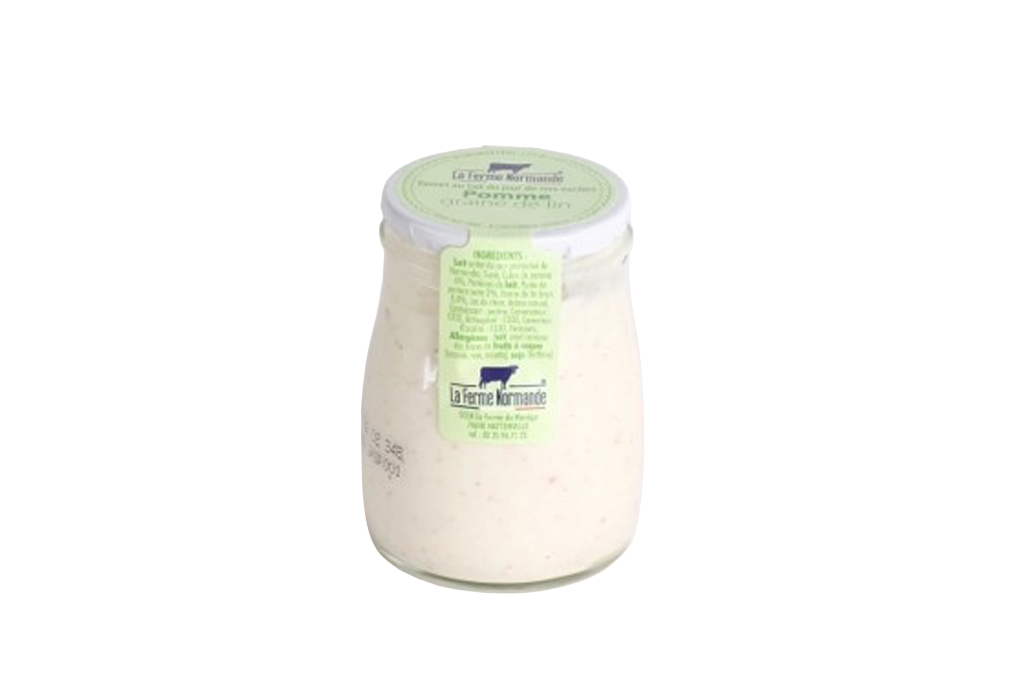 Yaourt de la Ferme 180g – Pomme & Graines de Lin – Ferme du Manège