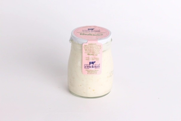 Yaourt de la Ferme 180g – Rhubarbe – Ferme du Manège