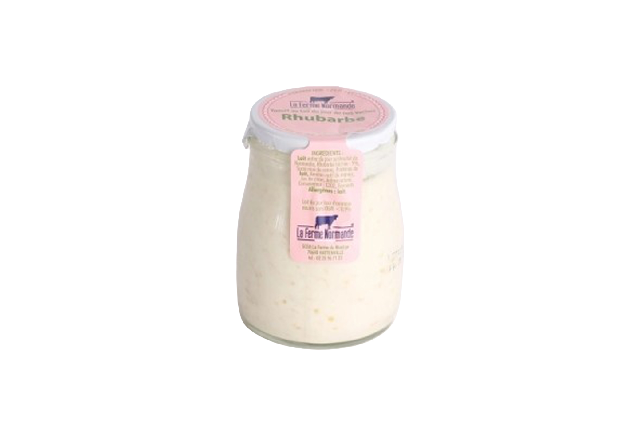 Yaourt de la Ferme 180g – Rhubarbe – Ferme du Manège