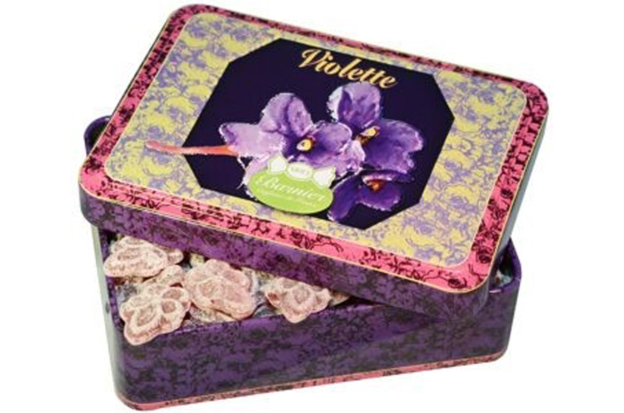 BARNIER - BOITE METAL VIOLETTE GIVREE 150G