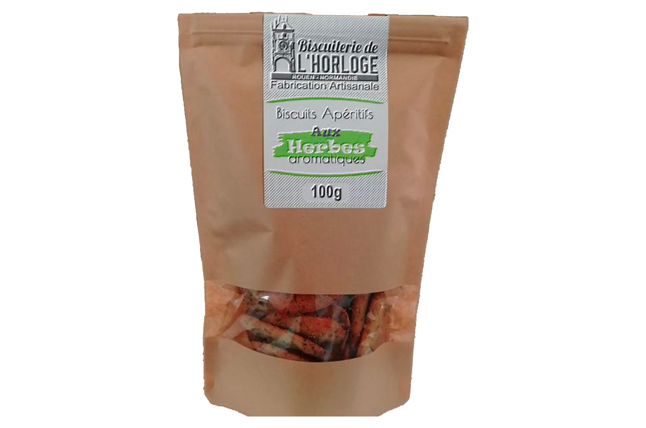 Biscuits apéritifs aux herbes aromatiques 100g - Biscuiterie de l'horloge
