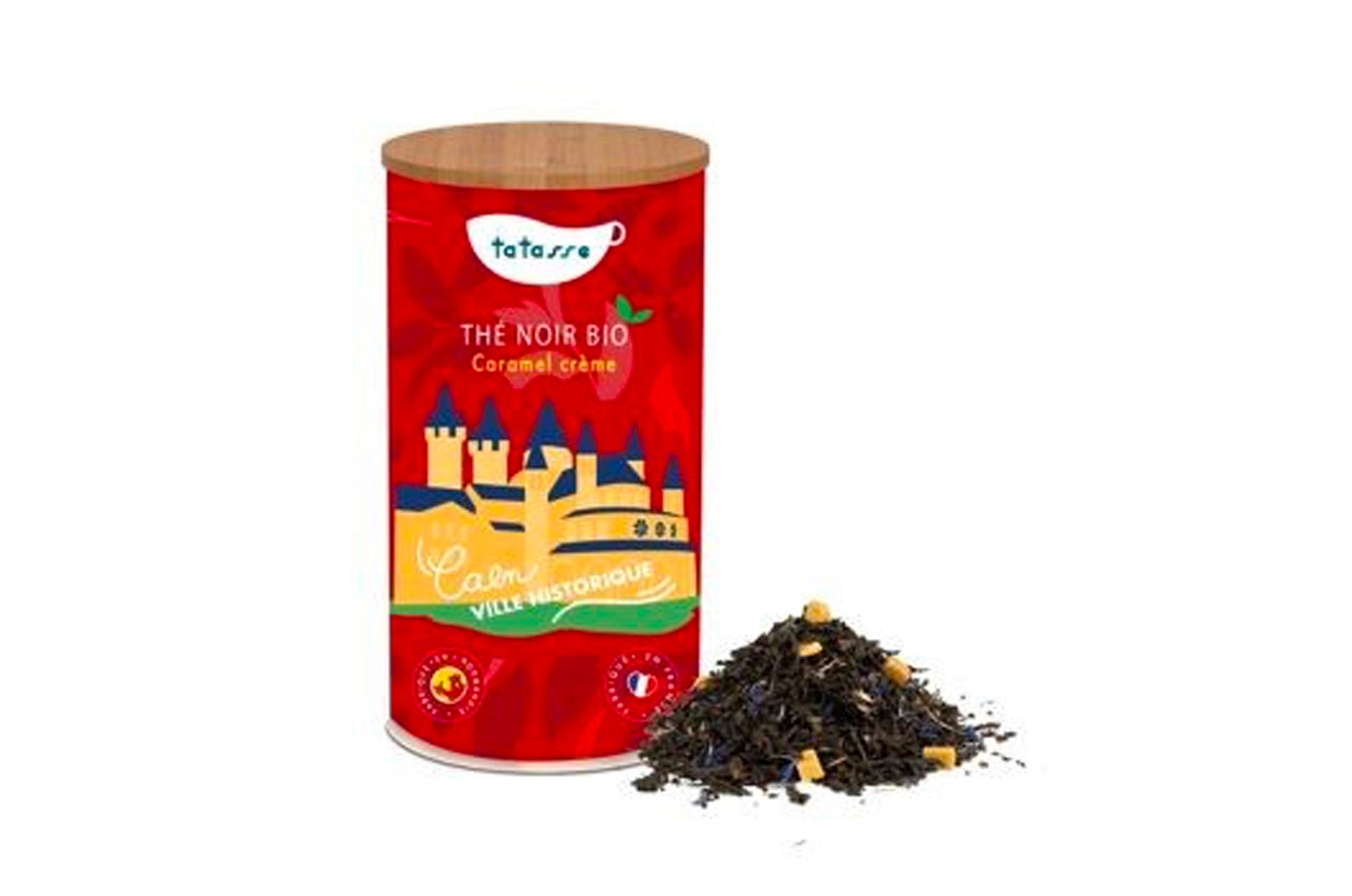 Caen, ville historique - Thé noir BIO caramel crème 100g