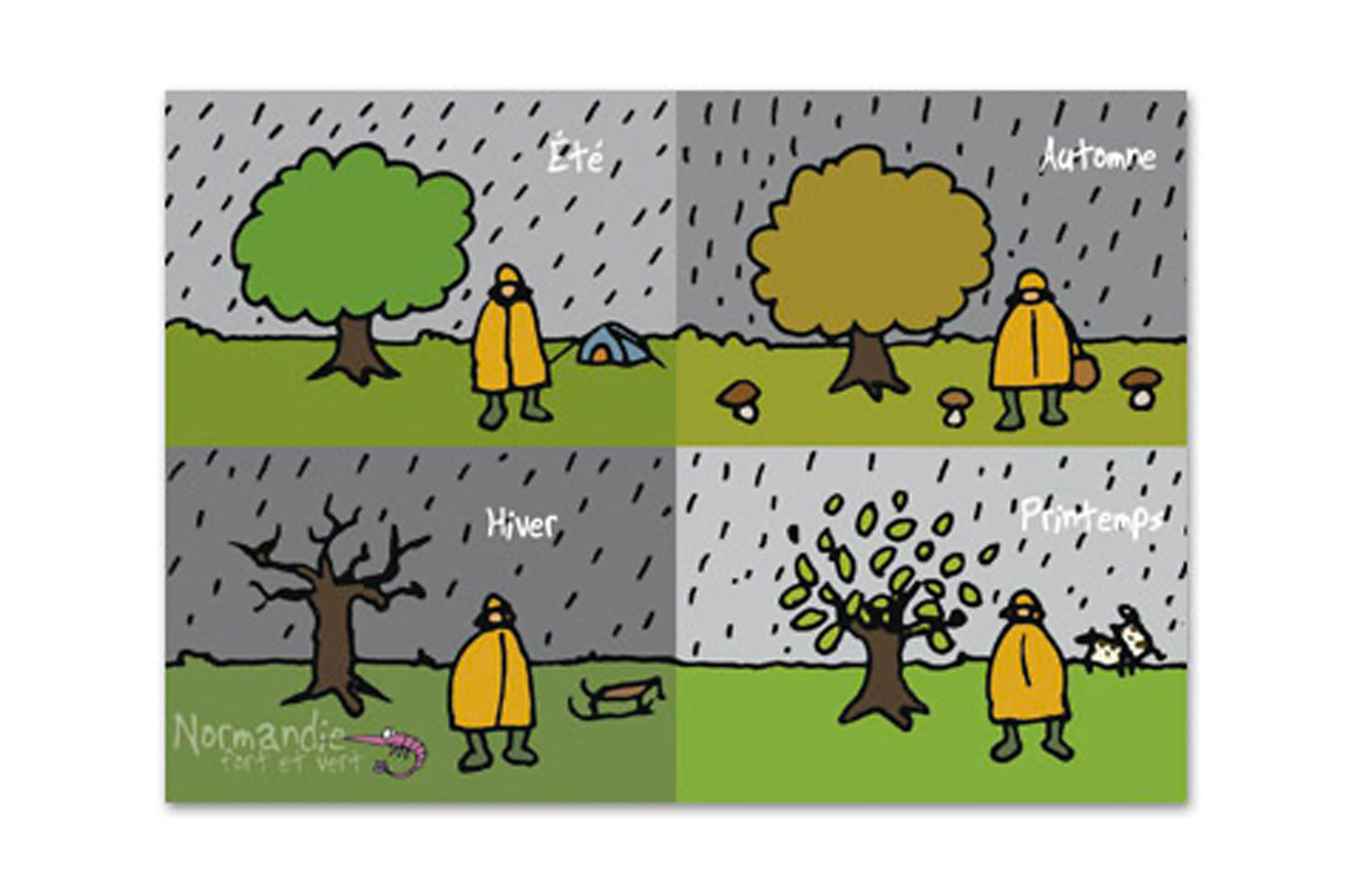 Carte postale "4 saisons"