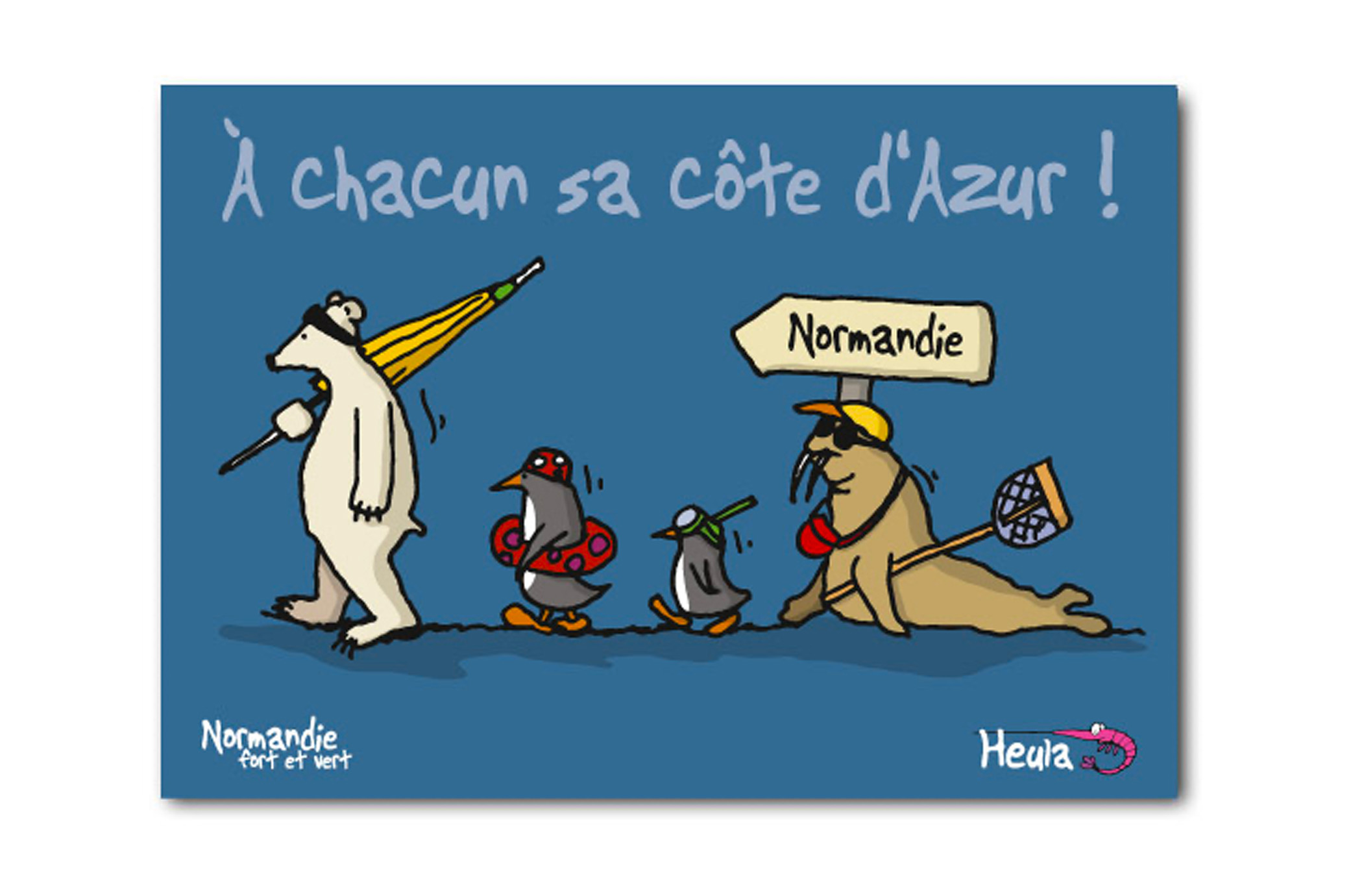 Carte Postale "A chacun sa côte d'Azur"