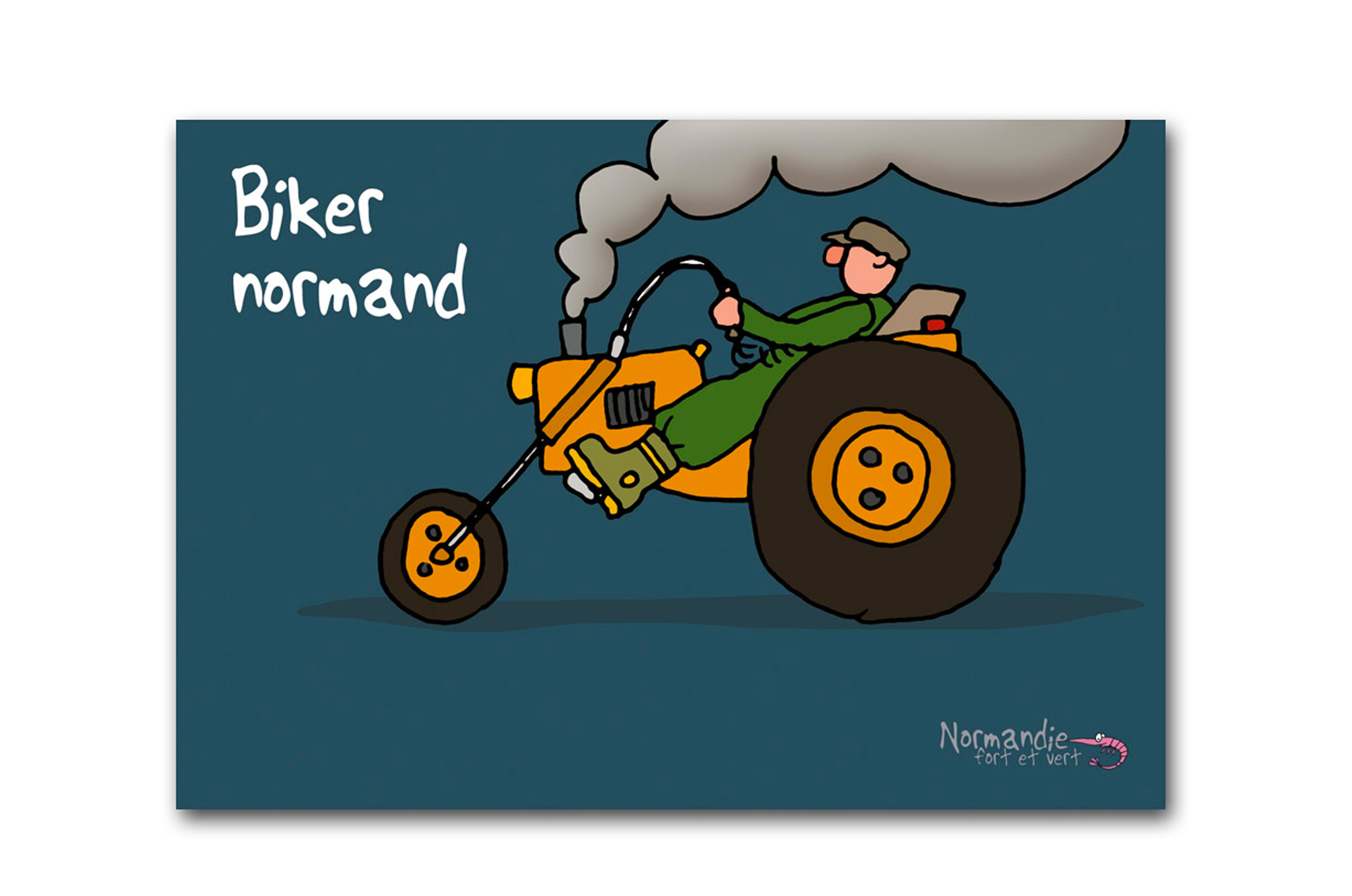Carte Postale "Biker Normand"