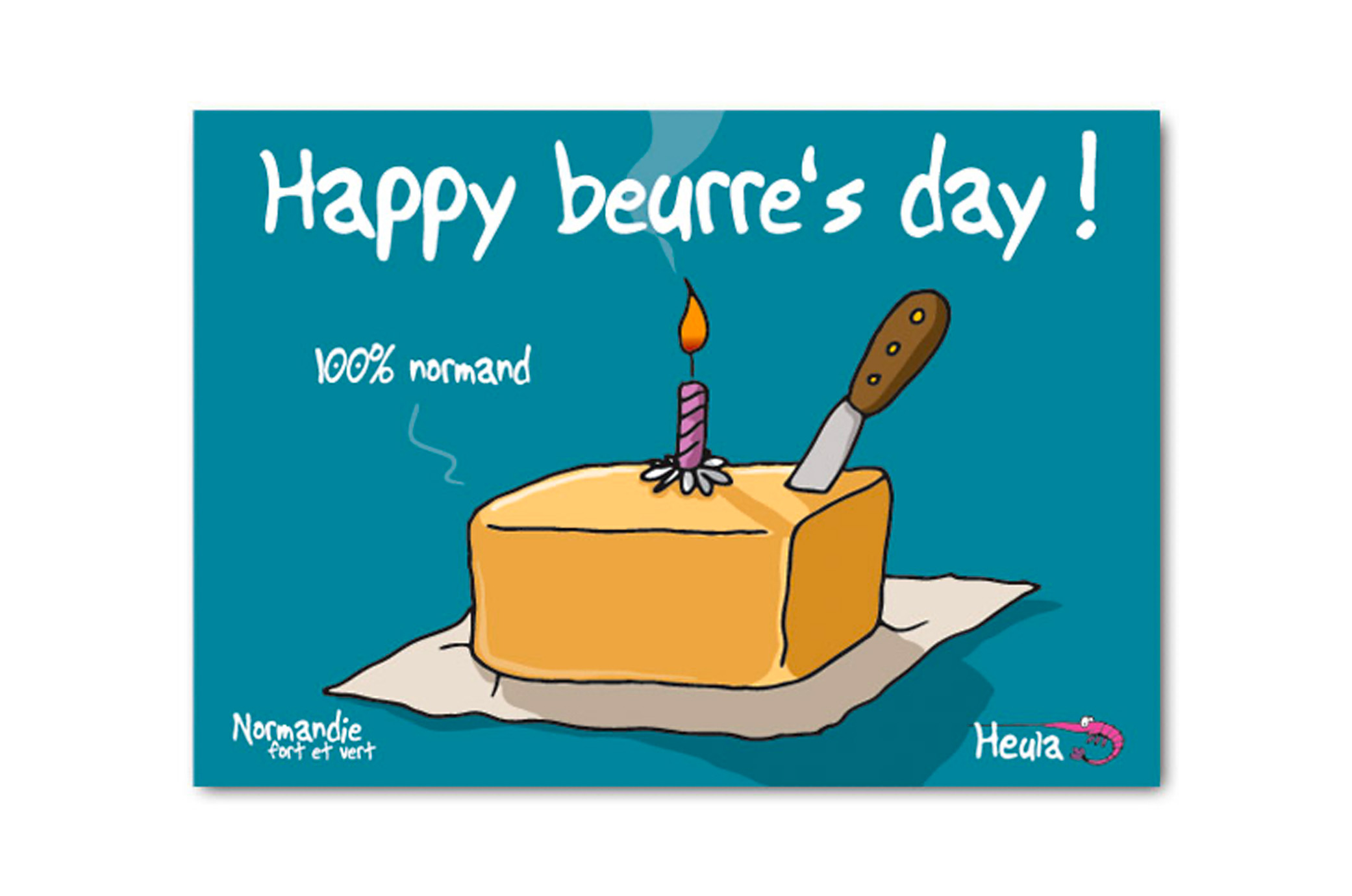 Carte Postale "Happy beurre's Day"
