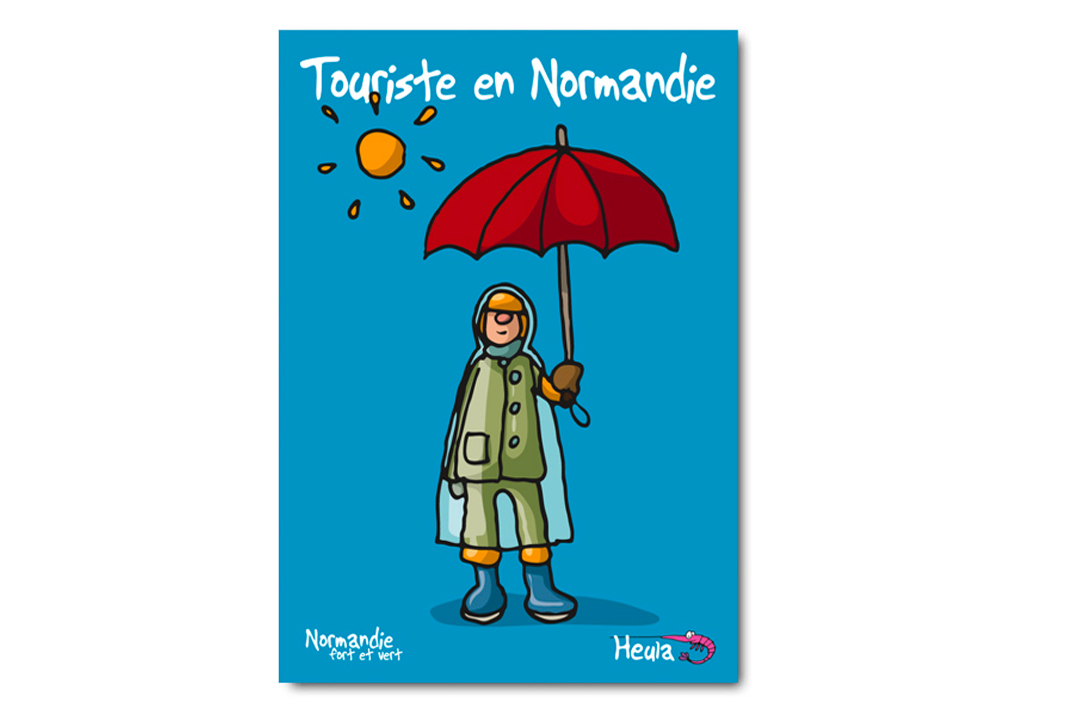 Carte postale "Touriste en Normandie"