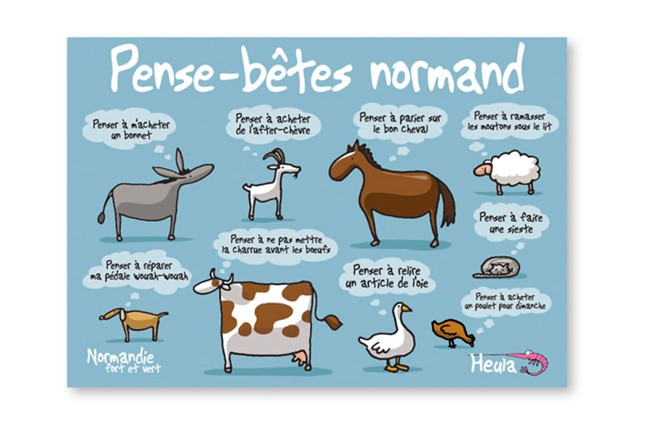 Carte Postale "Pense-bêtes Normands"