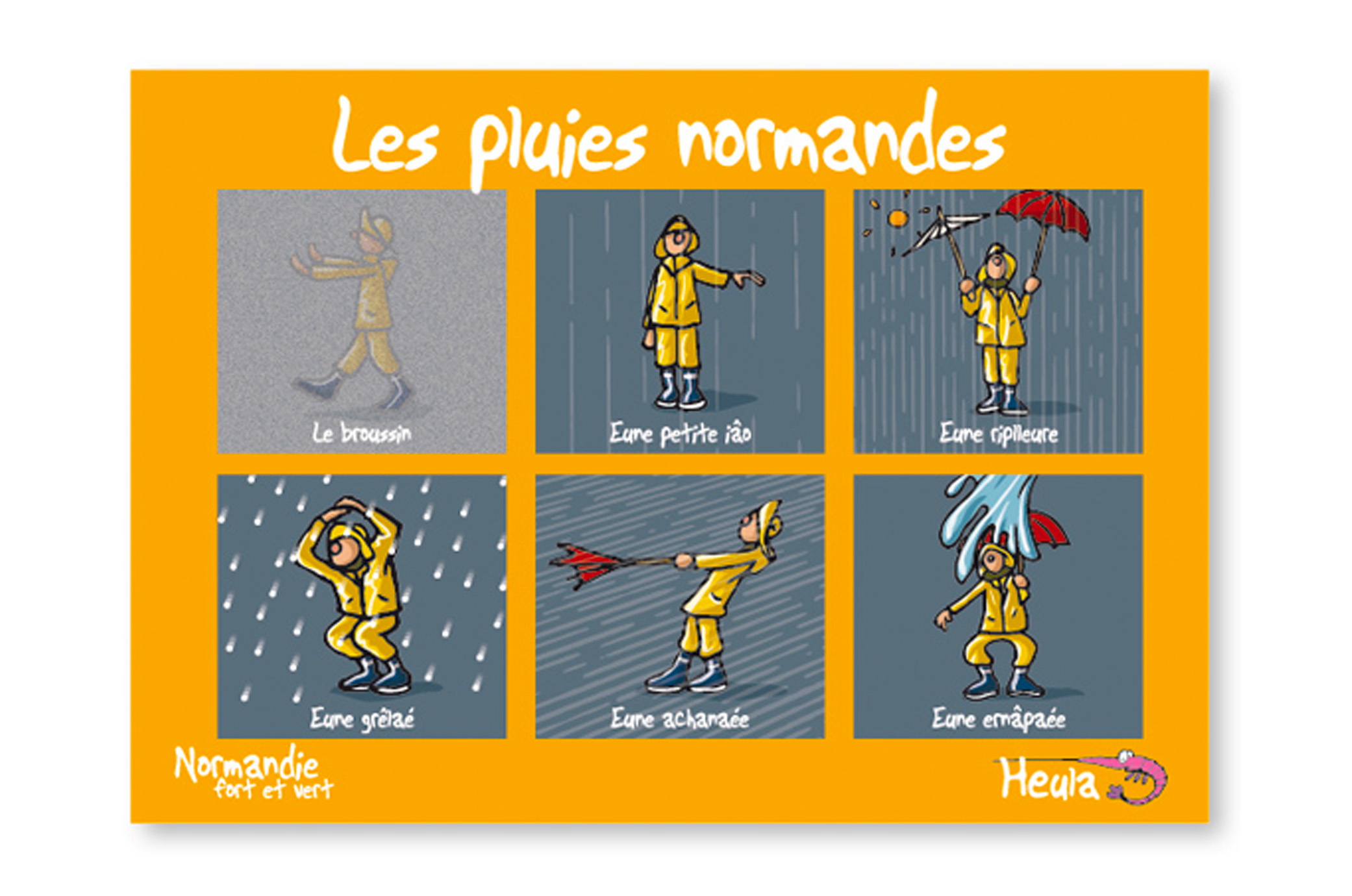 Carte Postale "Les pluies normandes"