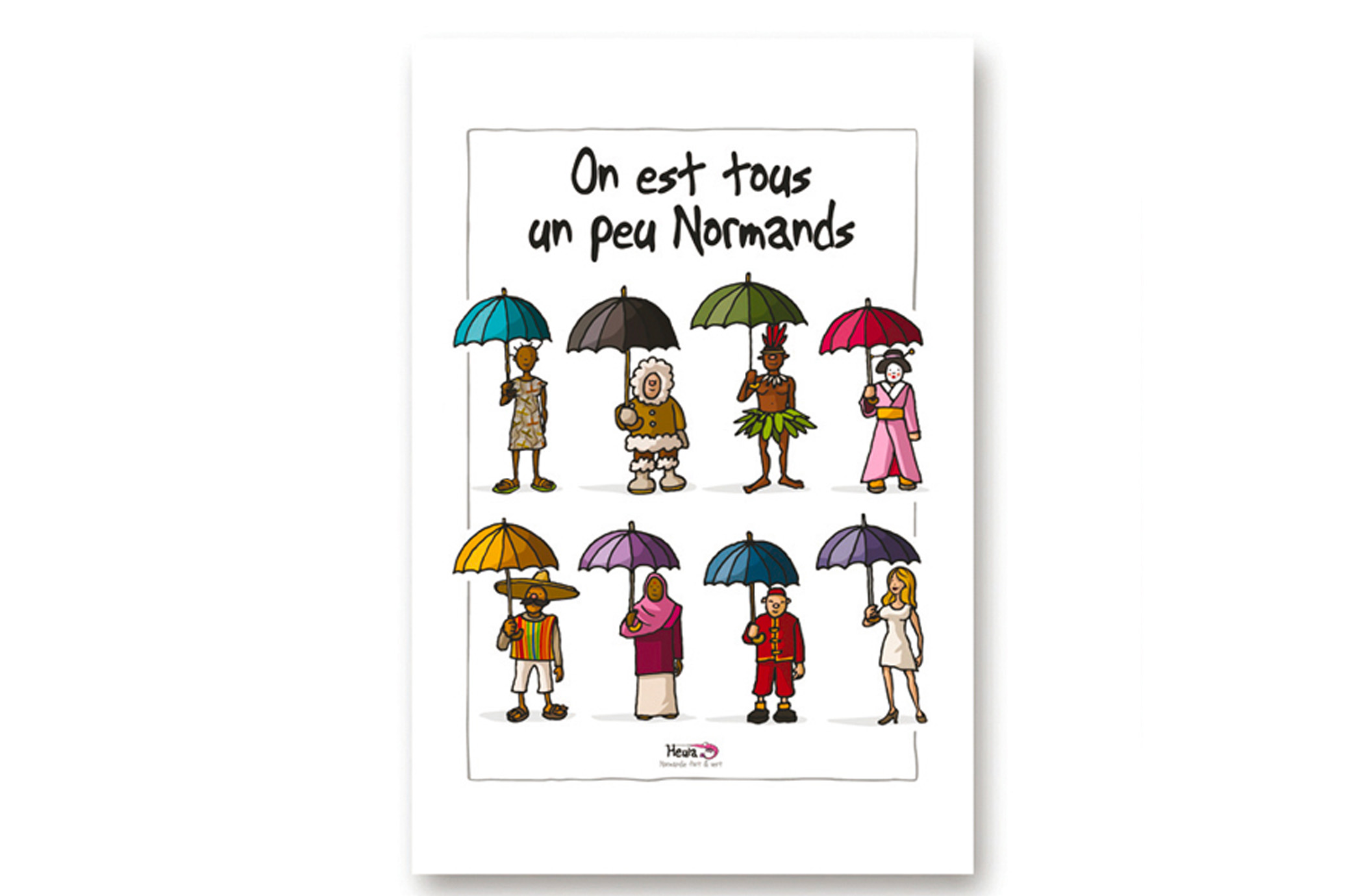 Torchon HEULA "Tous un peu Normands"