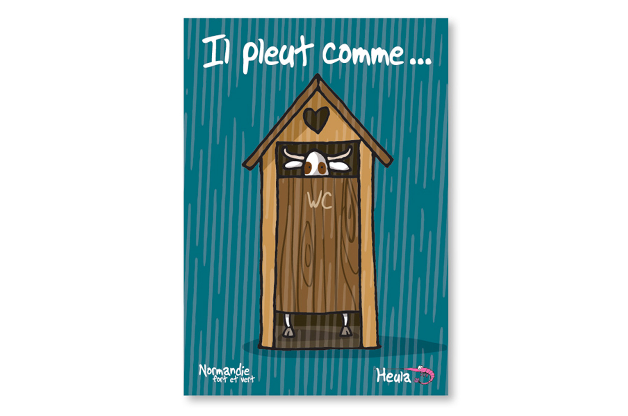 Carte Postale "Il pleut comme"