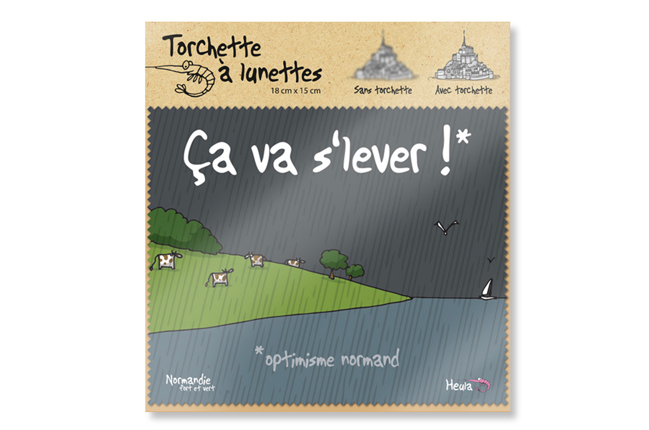 Essuie-lunettes "Ca va s'lever"