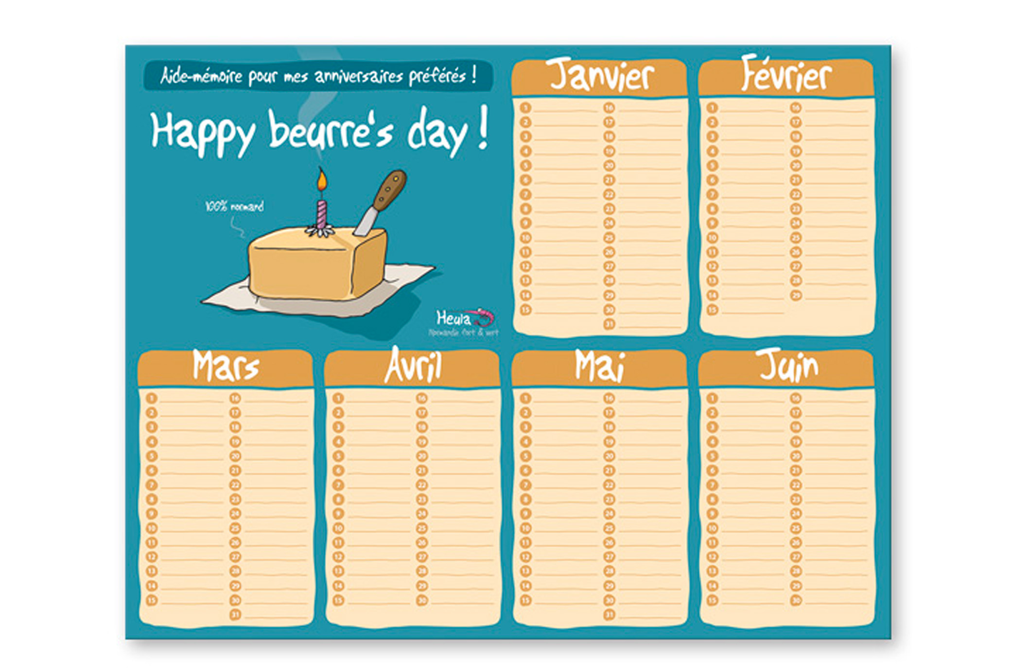 Calendrier "Aide-mémoire anniversaires"