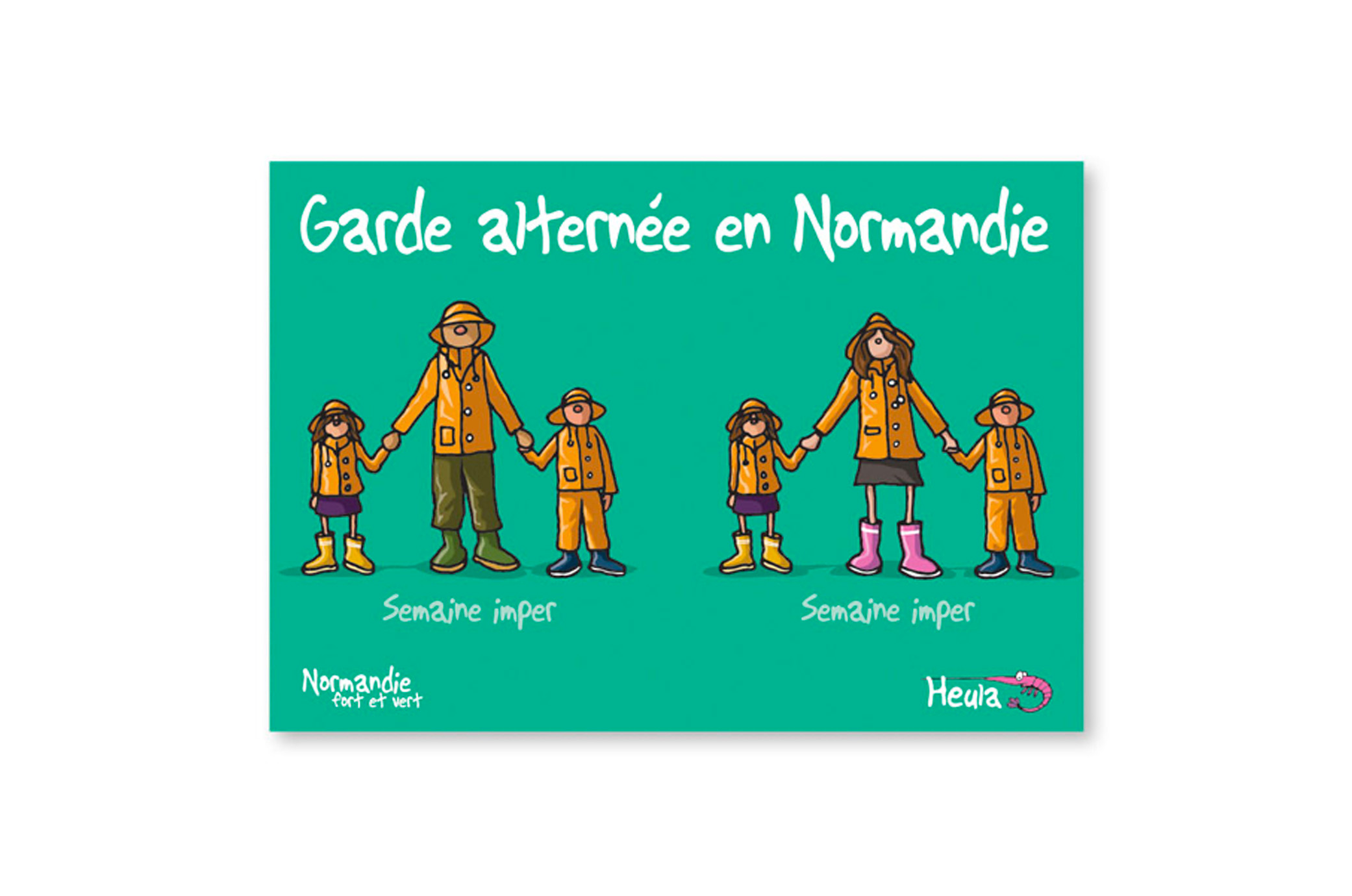 Carte Postale "Garde alternée Ndie"