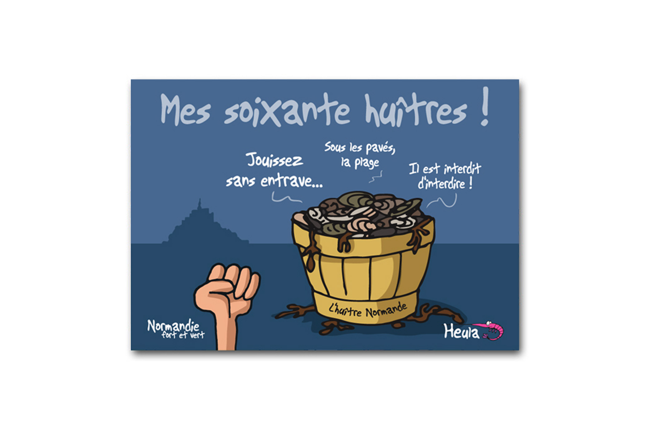 Carte Postale "Mes soixante huîtres"