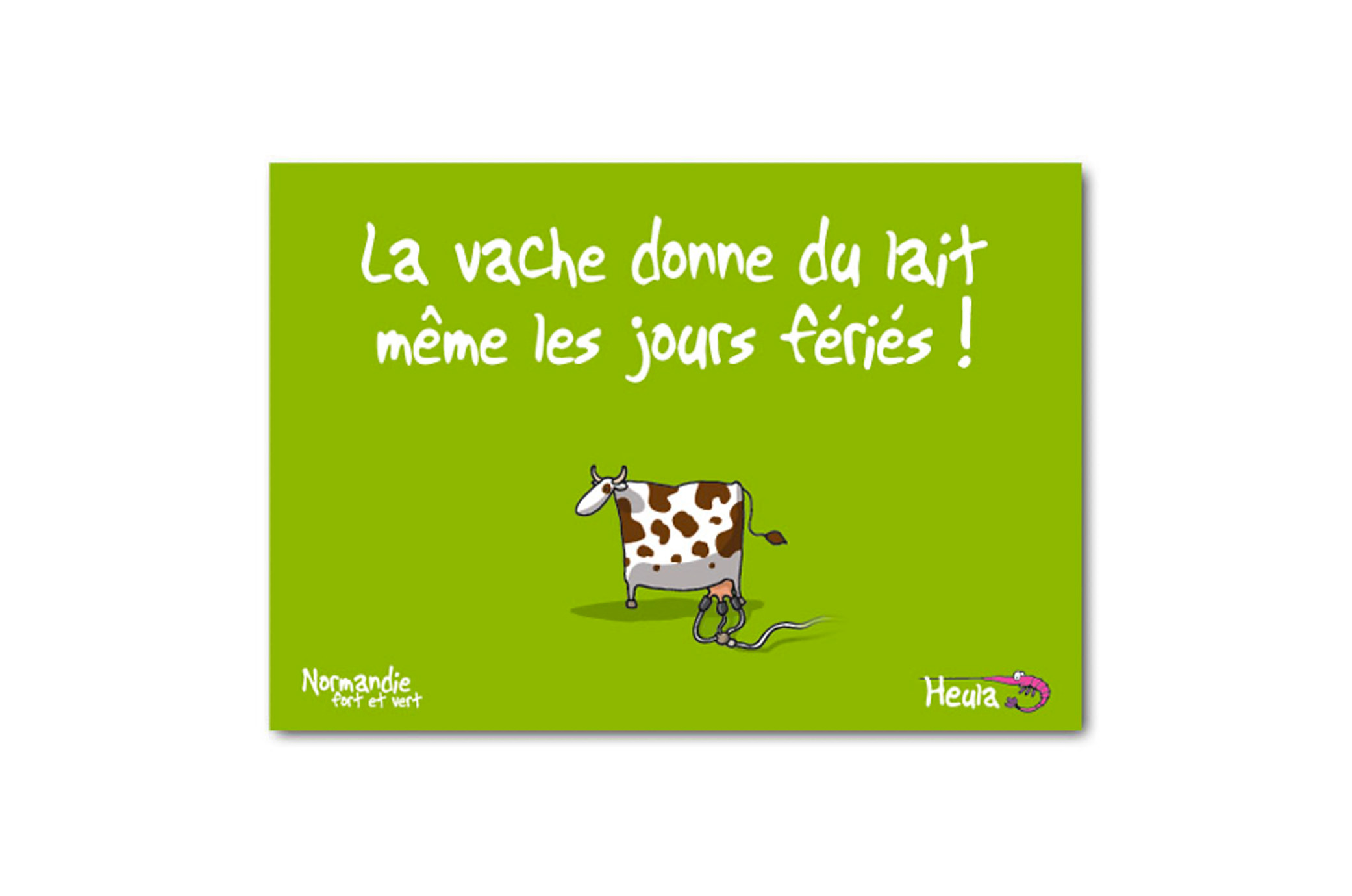 Carte Postale "La vache donne du lait"