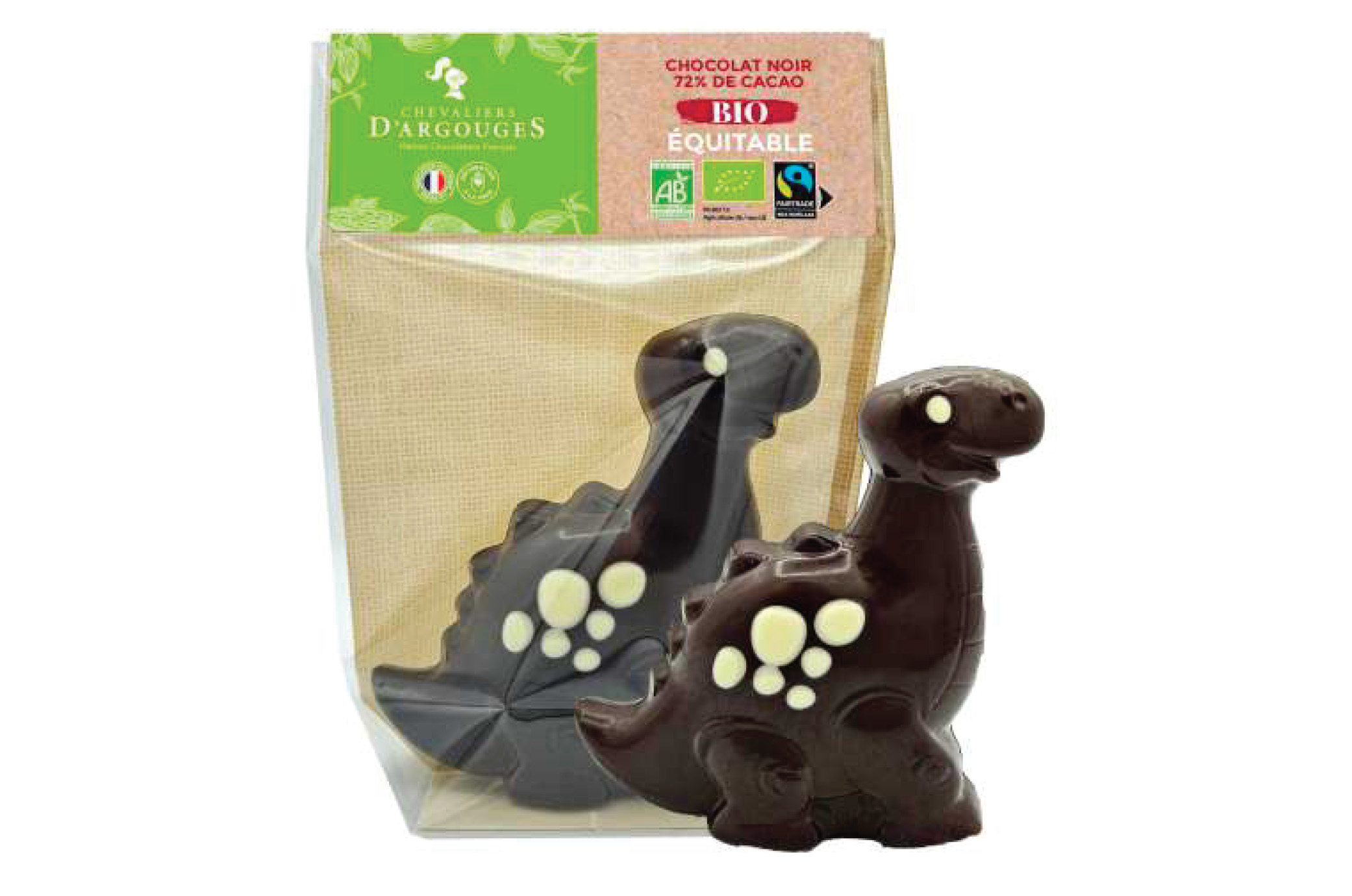 MOULAGE DINOSAURE BIO/EQUITABLE CHOCOLAT NOIR 72% 70G