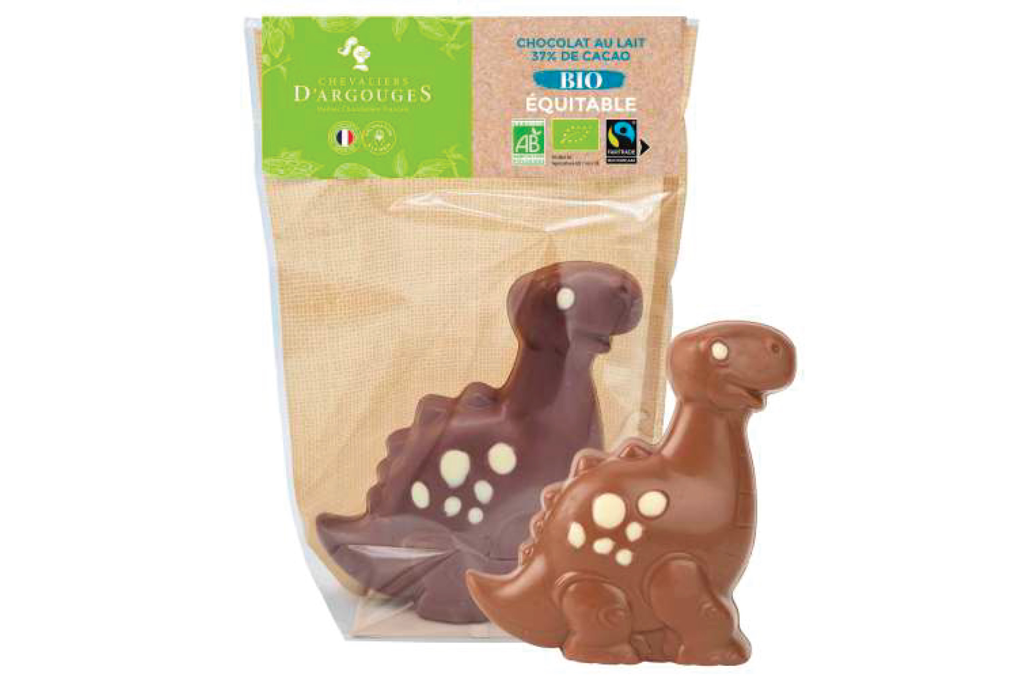 MOULAGE DINOSAURE BIO/EQUITABLE CHOCOLAT LAIT 37% 70G