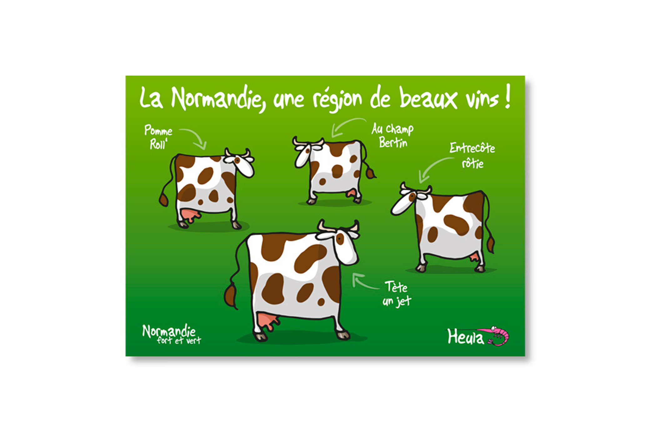 Carte postale "Beaux Vins"