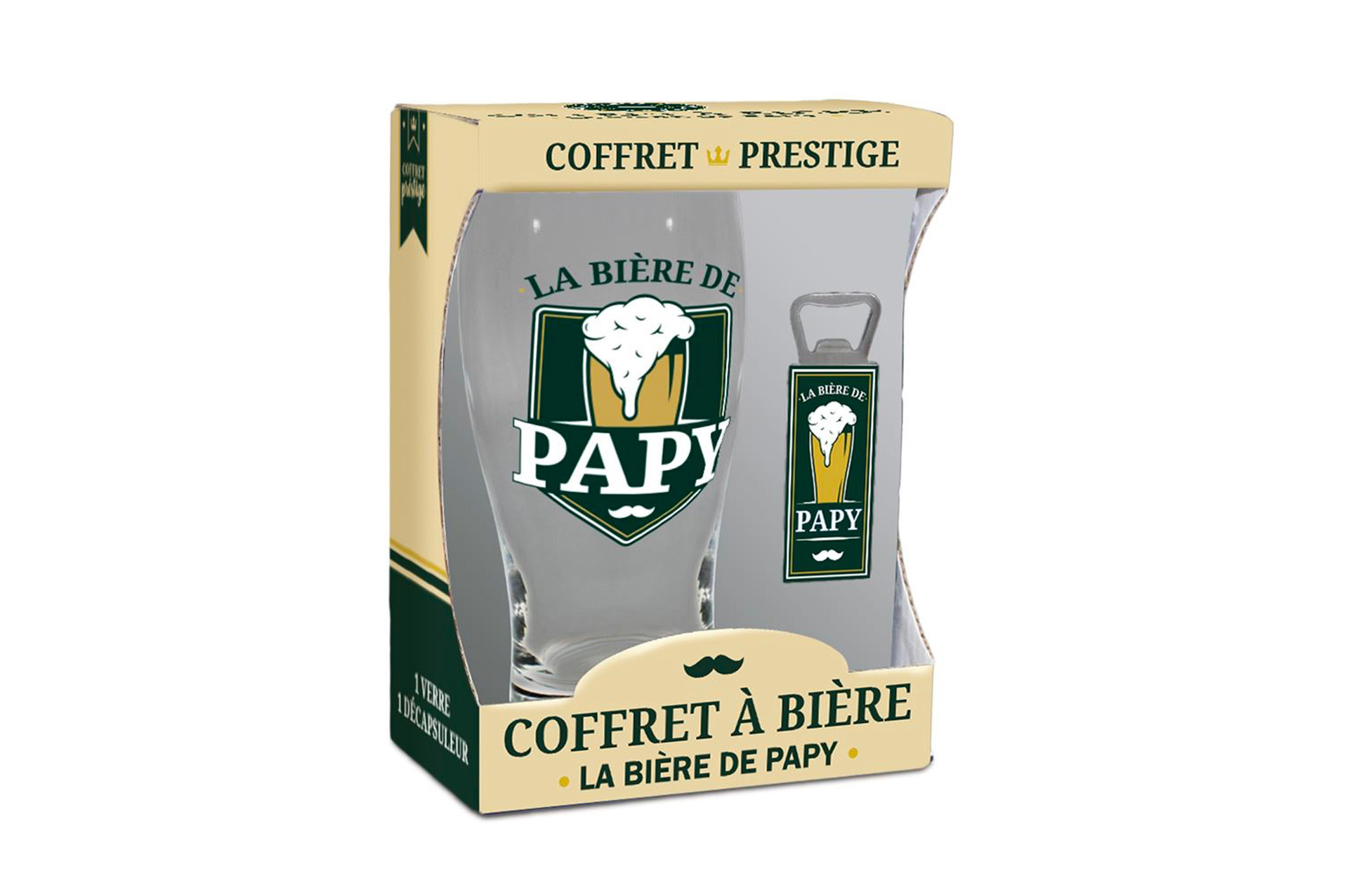 Coffret verre "la bière de papy"