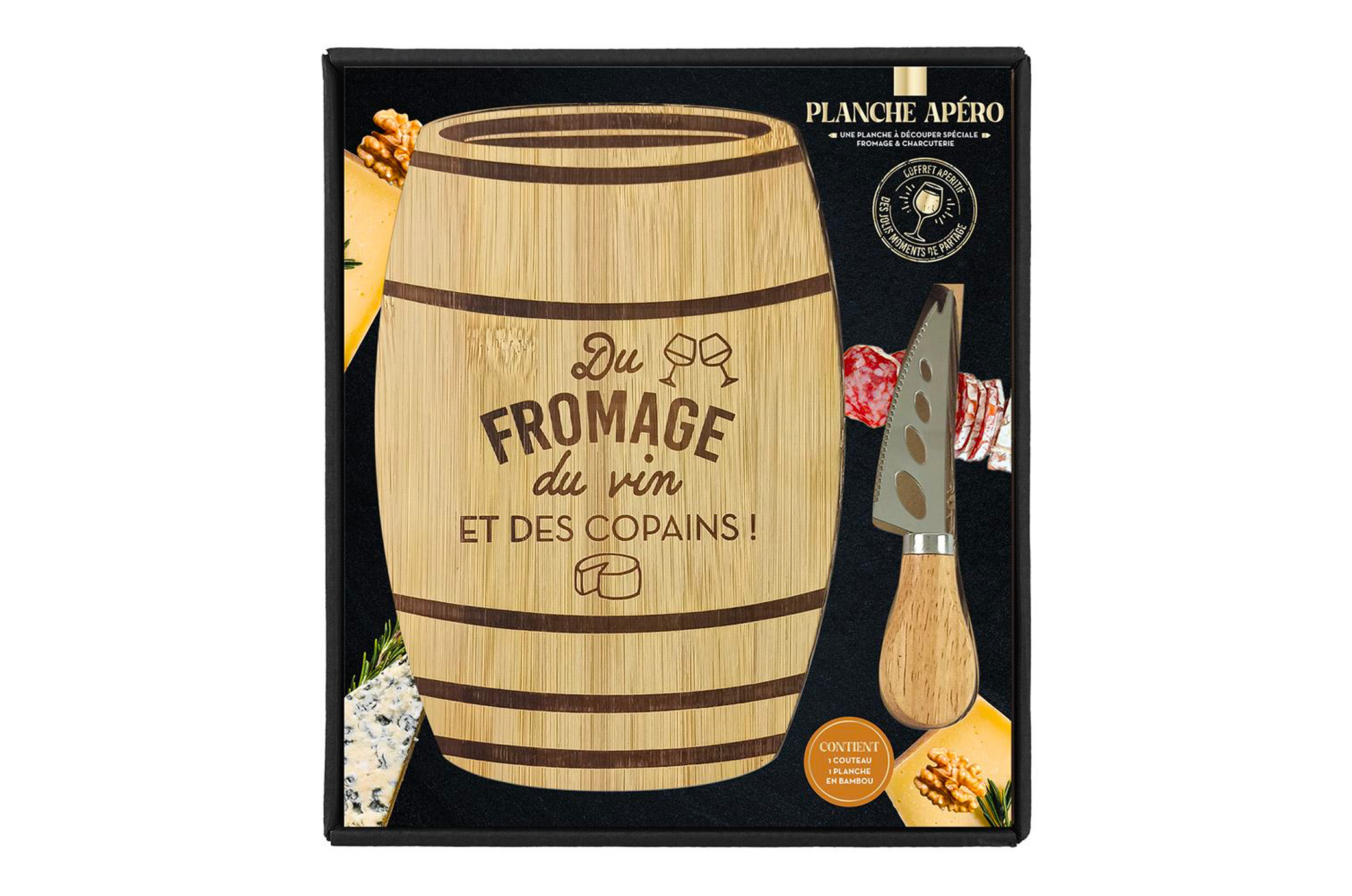 Coffret planche découpe tonneau