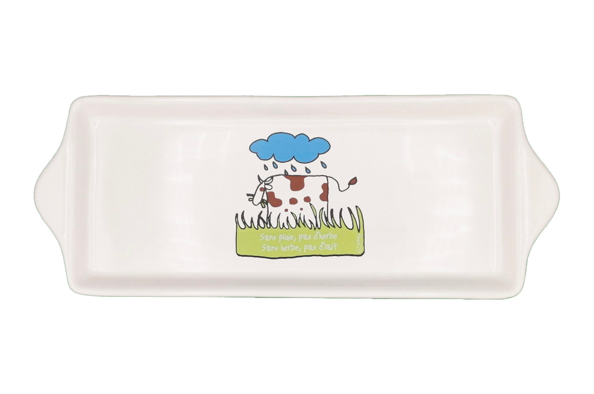 Plat à cake HEULA - Vache et Nuage - Pluie