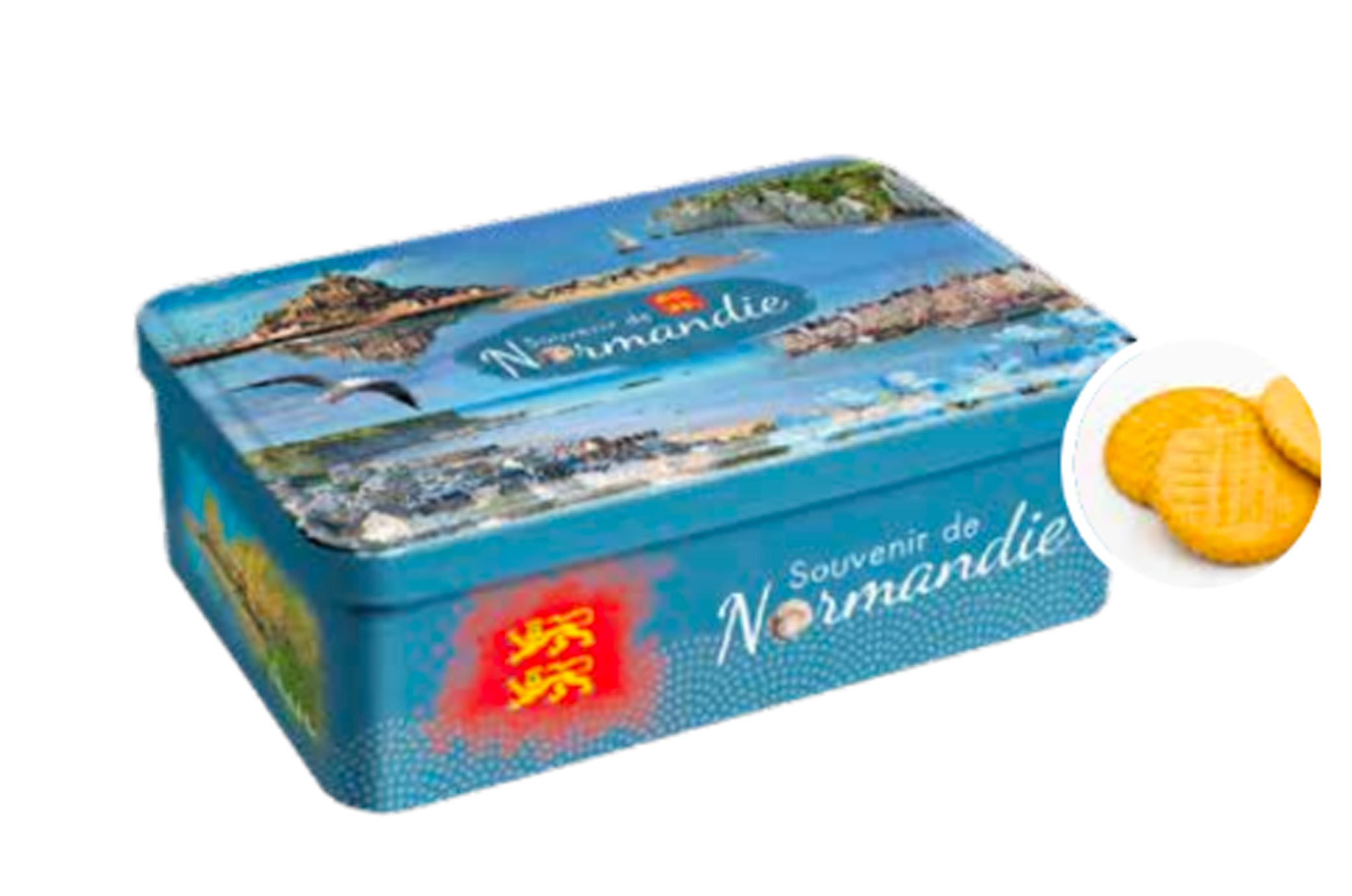 Boîte Sablés MULTIVUES NORMANDIE MER 225G