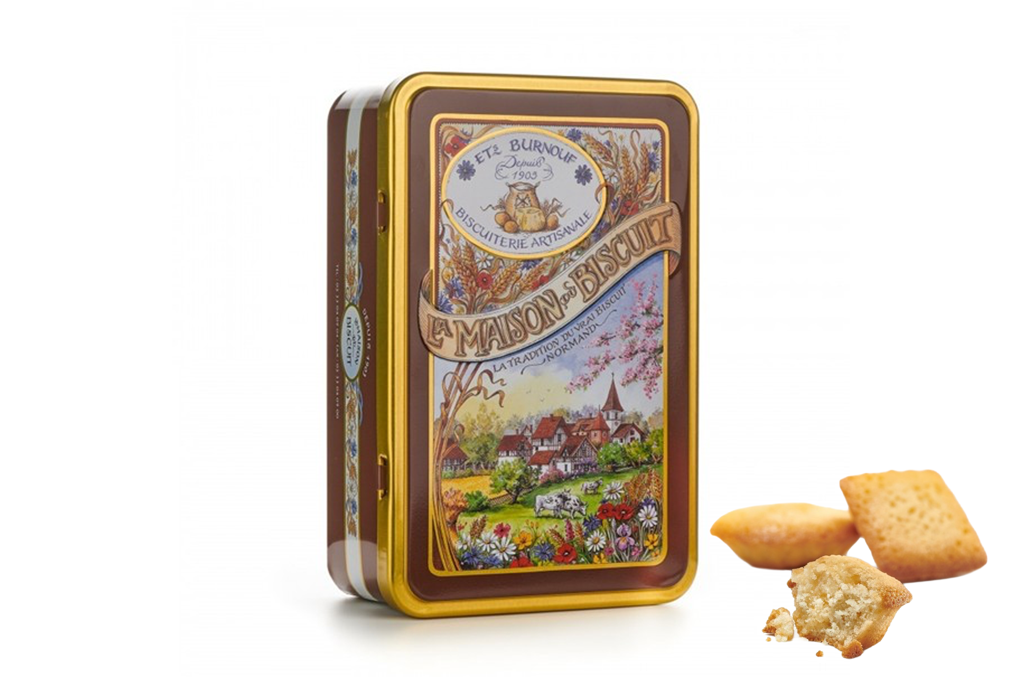 Petits fours financiers boîte fer 250g - LA MAISON DU BISCUIT