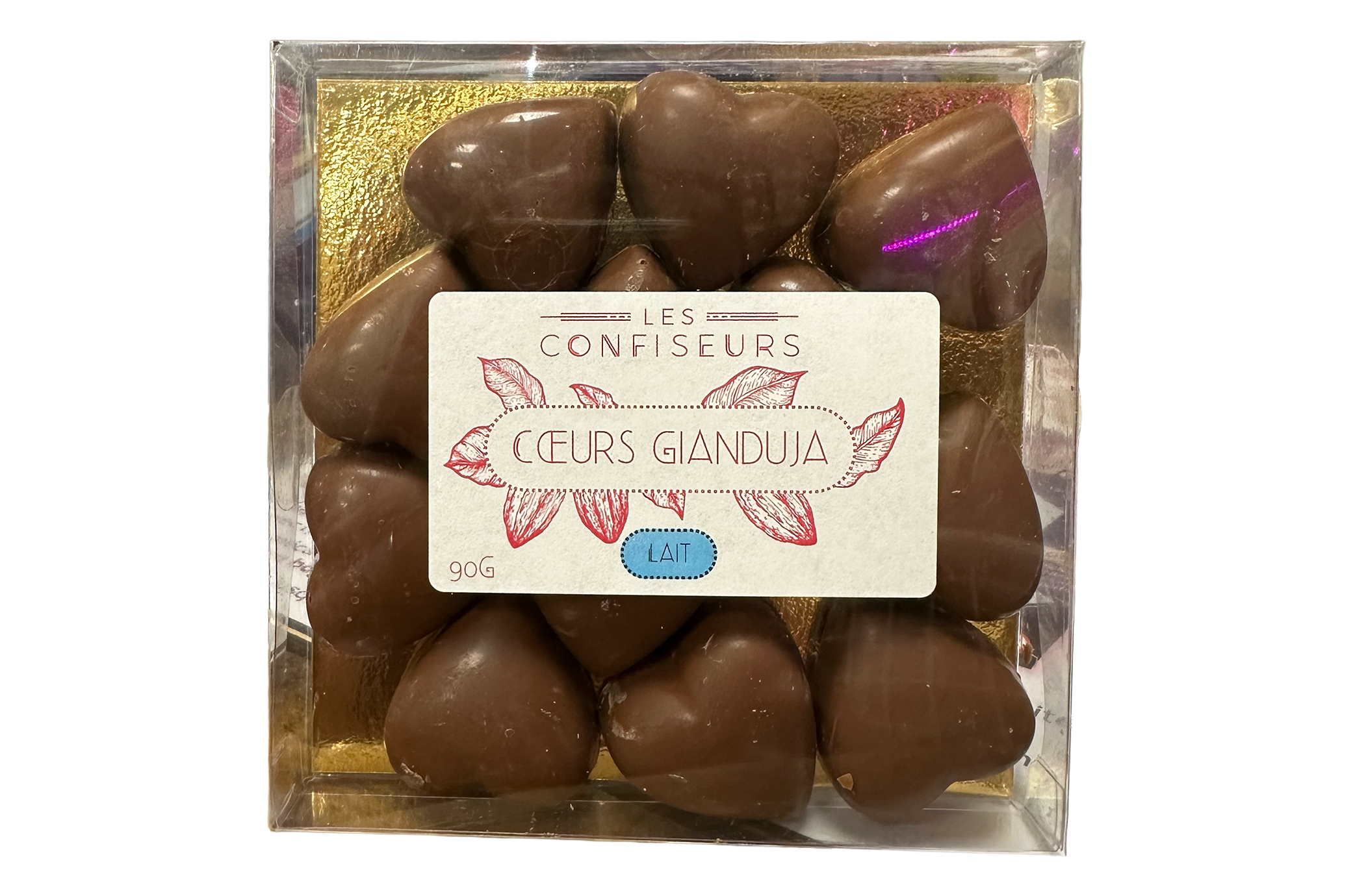 Cœurs Gianduja chocolat au lait 90g