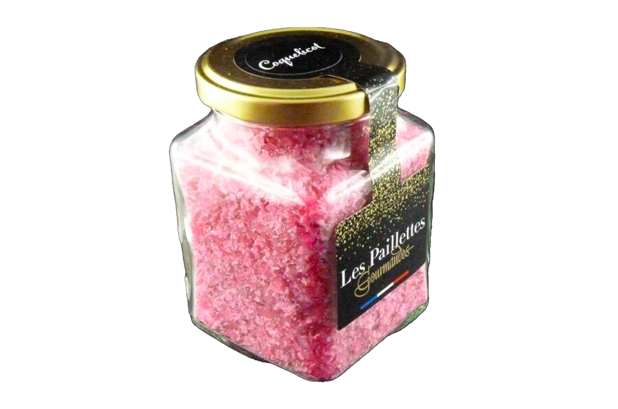 Paillettes de bonbons arôme Coquelicot en pot en verre 150g